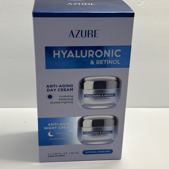🍀 Azure 🍀 Hyaluronic Retinol Anti-Aging Day Cream + Night Cream 🍀 2026 - Picture 1 of 3